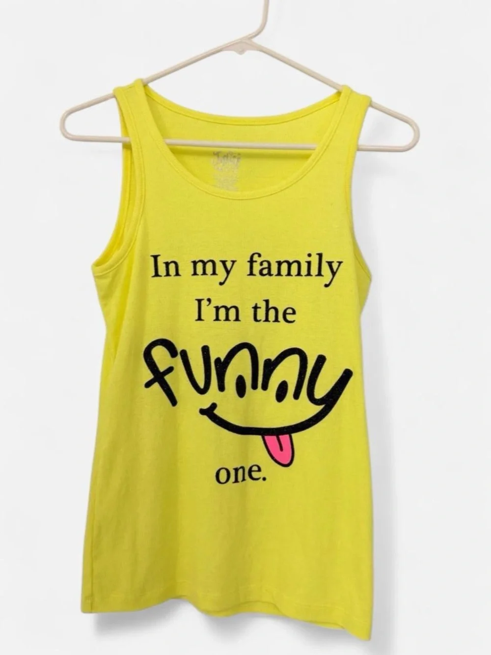 Justice Yellow Kids Graphic Tank Top!